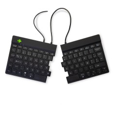 R-Go Tools Split Keyboard (BE) - Ergonomic Black Design for Ultimate Comfort & Productivity - RGOSP-BEWIBL